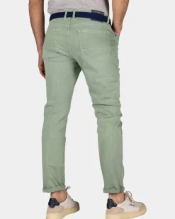 Groene 5-pocketjeans - Sage