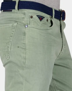 Groene 5-pocketjeans - Sage