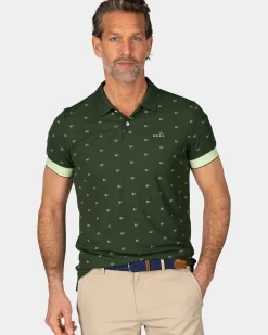 Groene polo met kleine print
