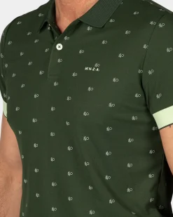 Groene polo met kleine print
