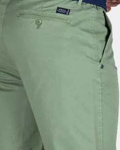 Groen katoenen chino short