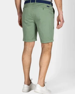 Groen katoenen chino short