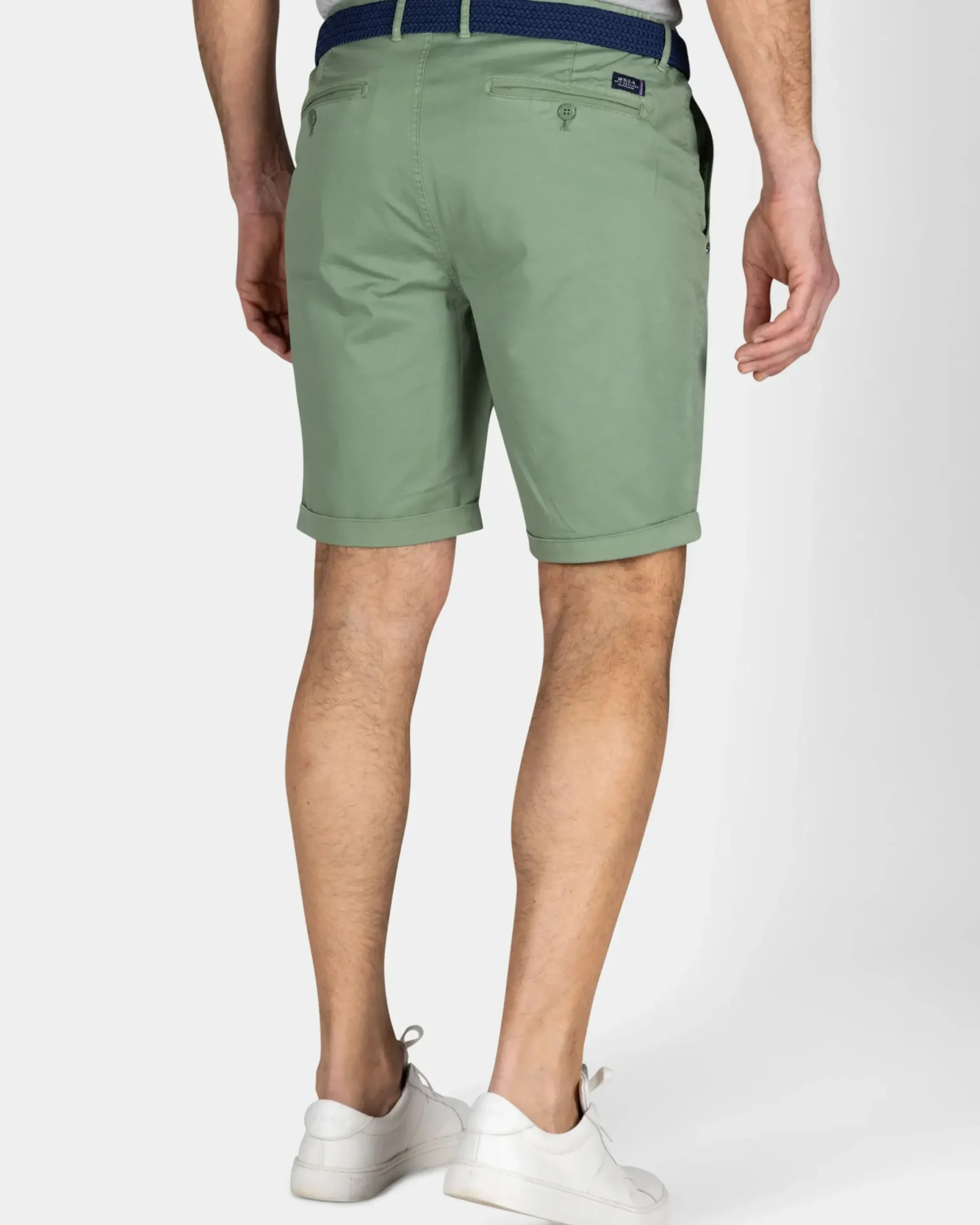 Groen katoenen chino short