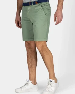 Groen katoenen chino short