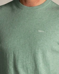 Groen katoenen gebreid T-shirt