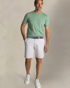 Groen katoenen gebreid T-shirt