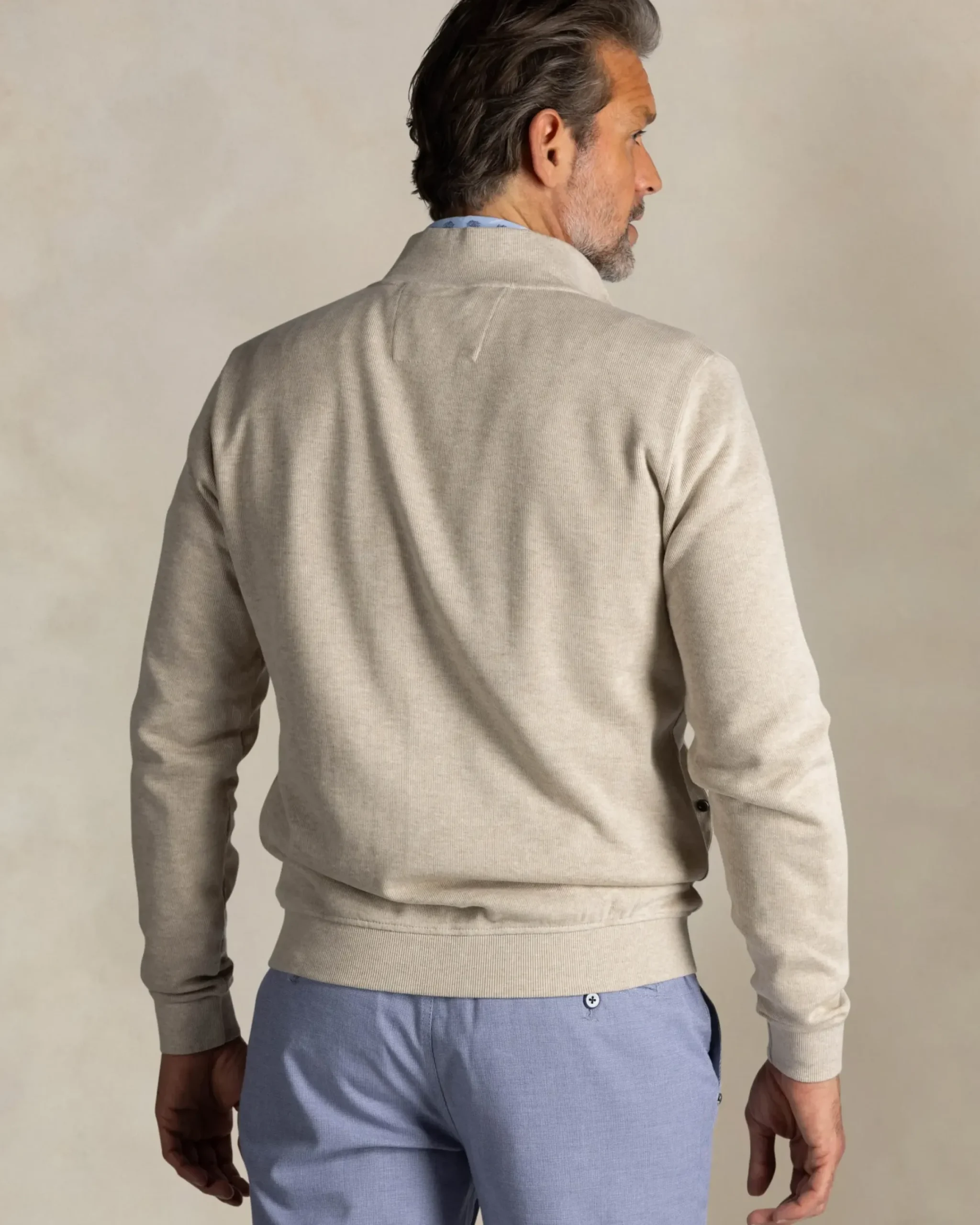 Groen katoenen vest met rits