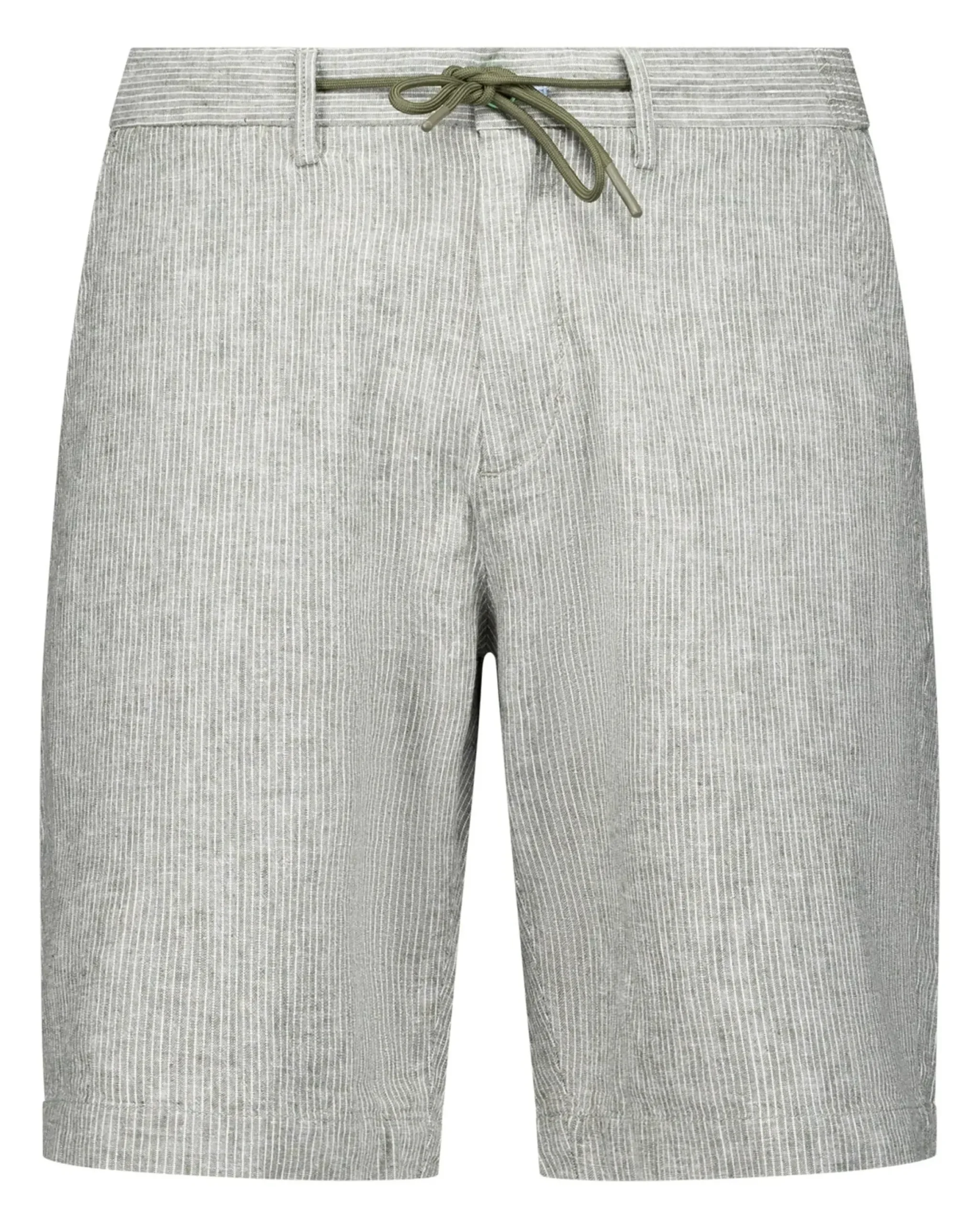 Groen linnen cargo short