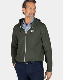 Groen vest met capuchon