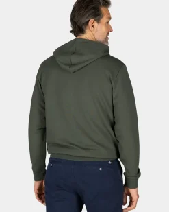 Groen vest met capuchon