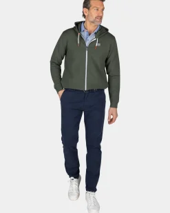 Groen vest met capuchon