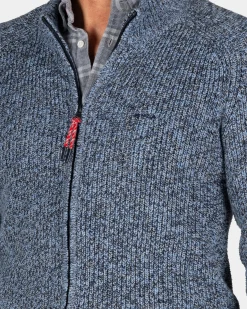 Grofgebreid blauw vest - Brave Blue