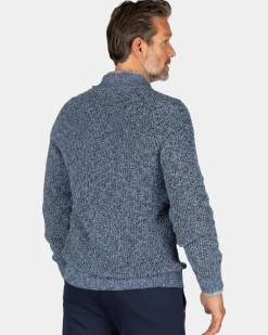 Grofgebreid blauw vest - Brave Blue