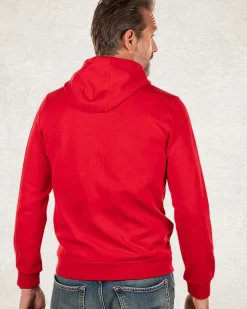 Hoodie met logo - Carmine Red