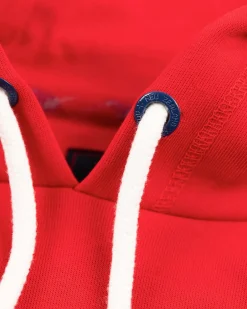 Hoodie met logo - Carmine Red