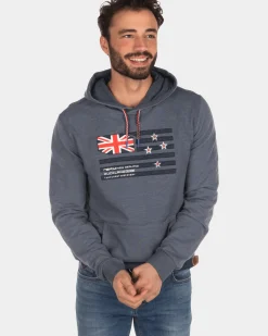Hoodie met vlag - Green Grey