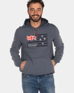 Hoodie met vlag - Green Grey
