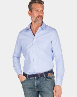 Katoenen blauw overhemd - Rhythm Blue