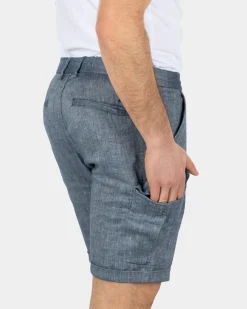 Katoenen cargo korte broek - Key Navy