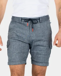 Katoenen cargo korte broek - Key Navy