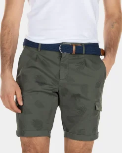 Katoenen cargo shorts met bloemenprint - High Summer Army