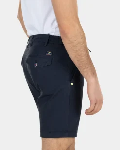 Katoenen chino korte broek met aantrekkoord - High Summer Navy