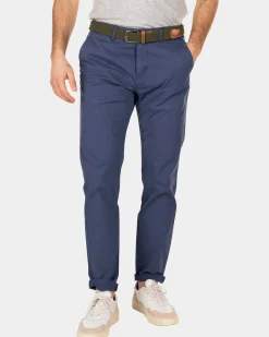 Katoenen chino met stretch - Dusk Navy