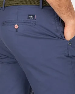 Katoenen chino met stretch - Dusk Navy