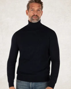 Katoenen coltrui - Charcoal Navy