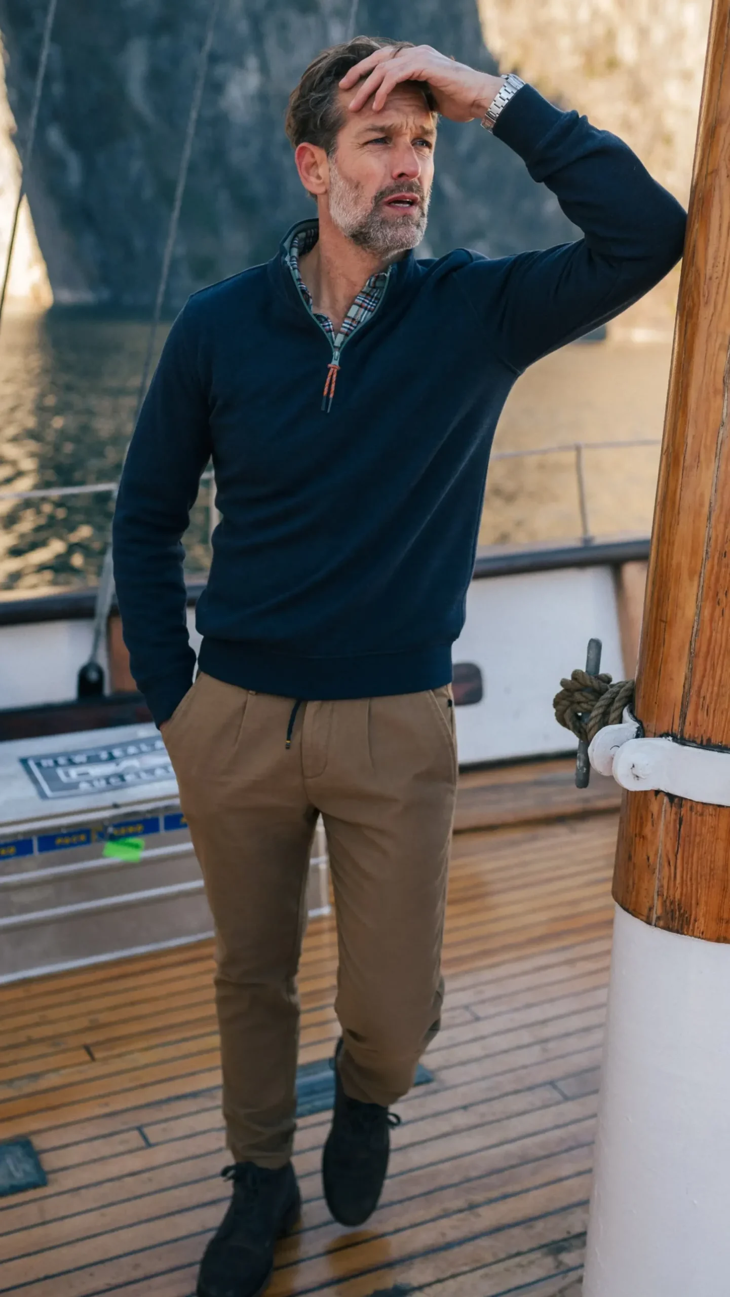Katoenen donkerbruine chino - Dark Mocca