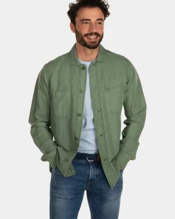 Katoenen linnen overshirt - Active Army