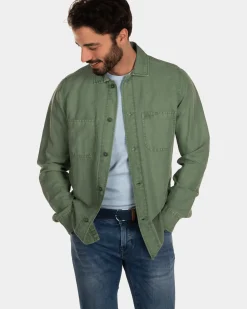 Katoenen linnen overshirt - Active Army