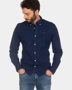 Katoenen overhemd - Indigo