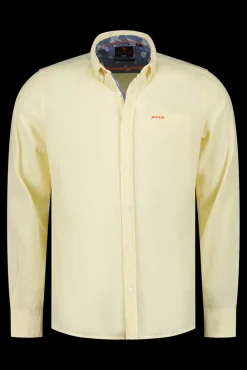 Katoenen overhemd met lange mouw - Iguana yellow