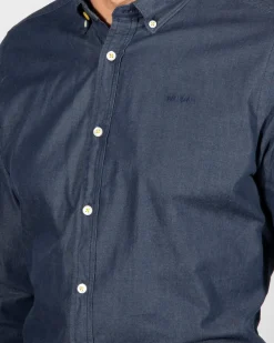 Katoenen overhemd met lange mouwen Mangatawhiri - Ink Navy