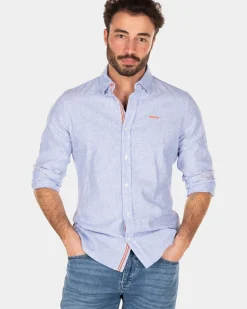 Katoenen overhemd met lange mouw - Rhythm Blue