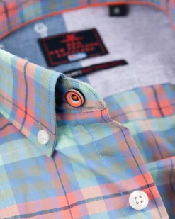 Katoenen overhemd met ruit - Blue Multicolour