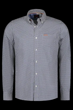 Katoenen overhemd met stippen - Dusk Navy