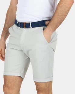 Katoenen stretch chino shorts Grijs