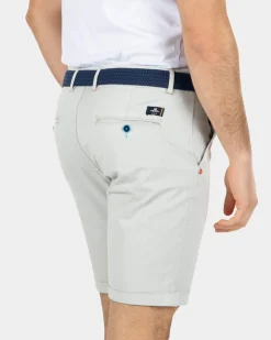 Katoenen stretch chino shorts Grijs