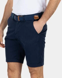 Katoenen stretch chino shorts - Key Navy