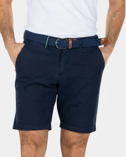 Katoenen stretch chino shorts - Key Navy