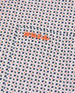 Katoenen stretch overhemd met print - Sahara Sand