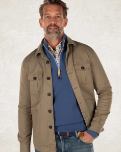 Katoenen stretch overshirt