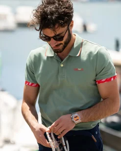 Katoenen stretch polo - Active Army