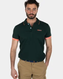 Katoenen stretch polo - Dark Pine