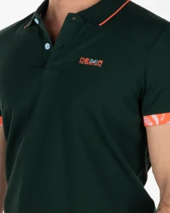 Katoenen stretch polo - Dark Pine