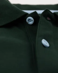Katoenen stretch polo - Dark Pine