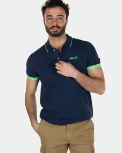 Katoenen stretch polo - Key Navy