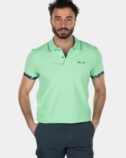 Katoenen stretch polo - Sea Green